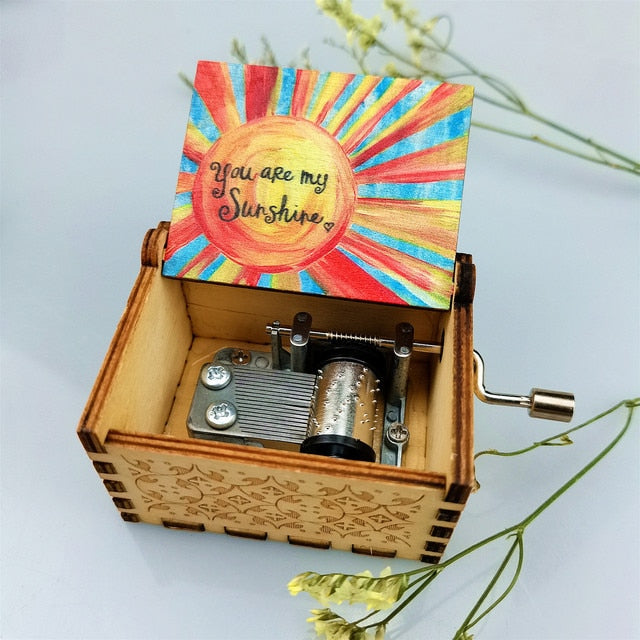 Wood Carving And Color Printing Music Box