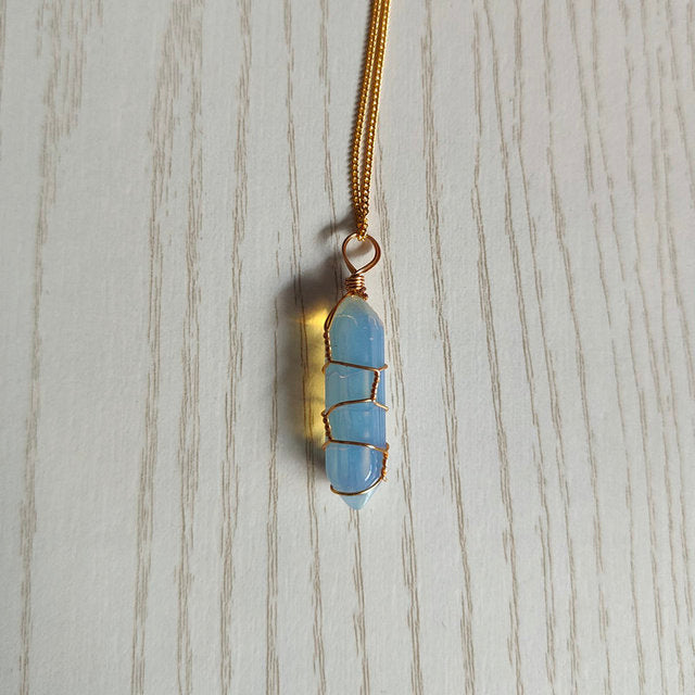 natural stone pendant necklace