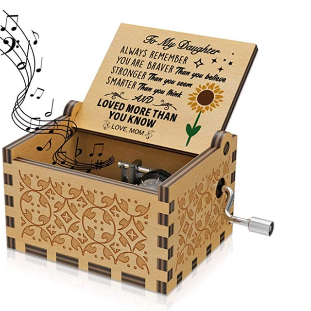 Wood Carving And Color Printing Music Box