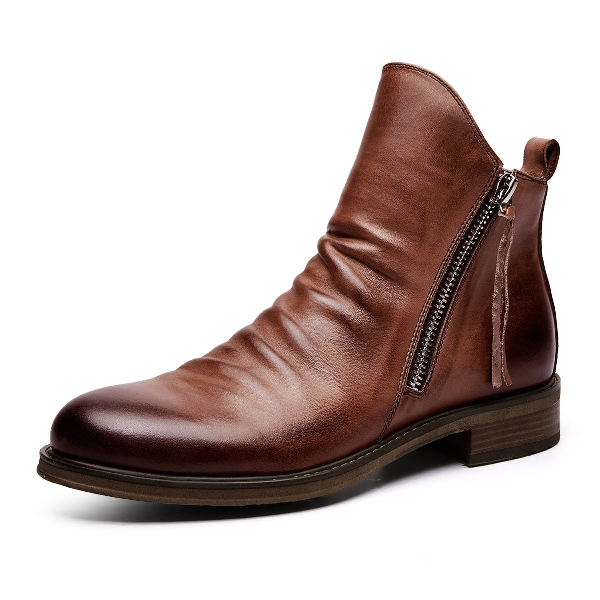 Retro Ankle Non-Slip Leather Boots Men