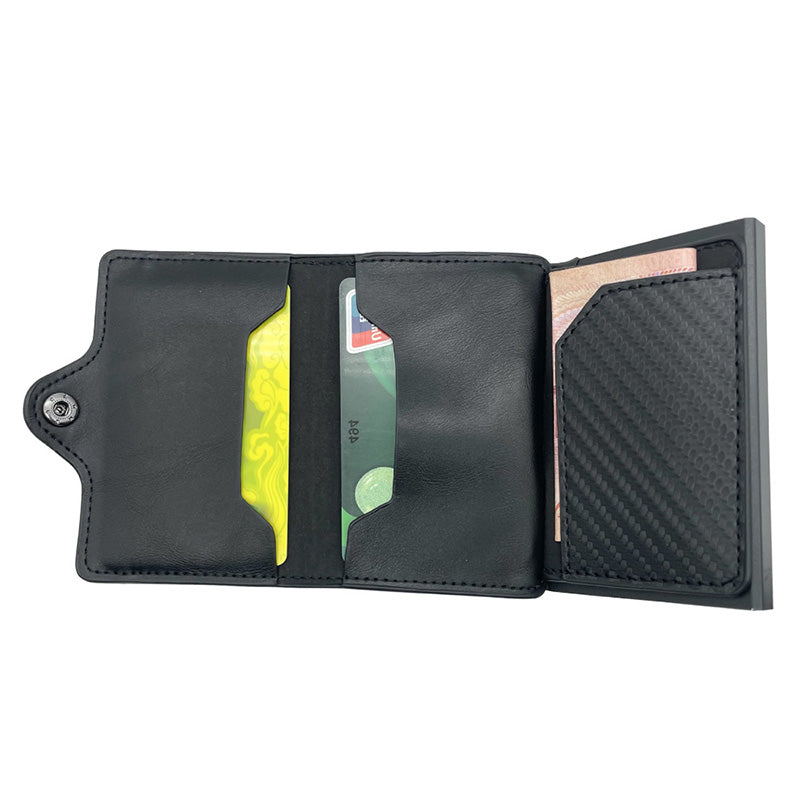 Slim Thin Trifold Men Leather Wallet For Apple AirTags