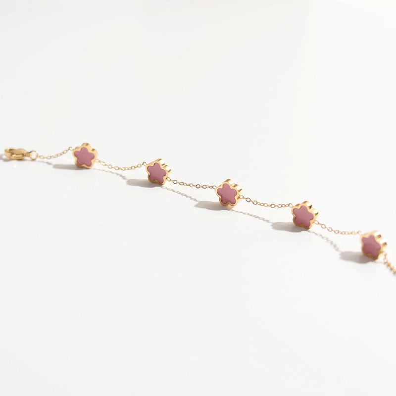 flower charm bracelets